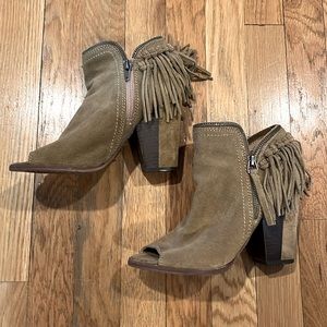 Dolce Vita Fringe Open Toe Booties